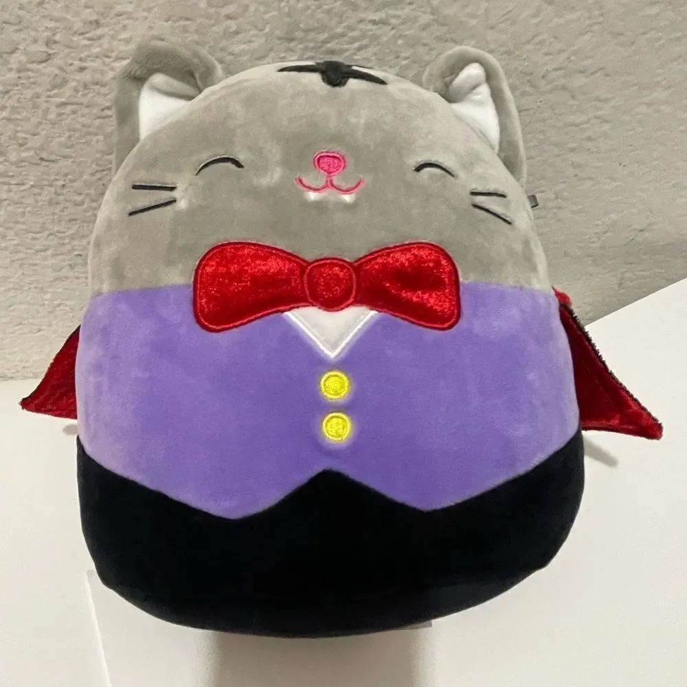 Squishmallow 8" Tally Vampire Cat Soft Halloween Plush  Stuffed Animal Kellytoy.